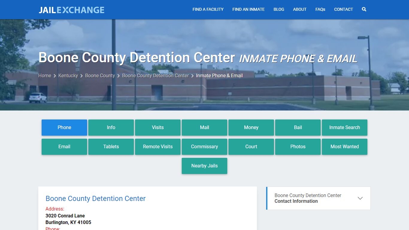 Inmate Phone - Boone County Detention Center, KY - Jail Exchange